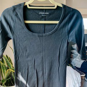 Everlane The Pima Micro Rib Scoop-Neck